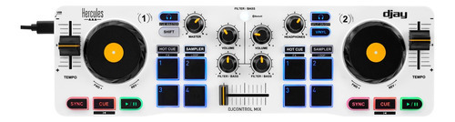 Controlador Hercules Djcontrol Mix, Android / Ios Blanco Wh