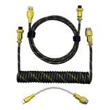 Cable En Espiral Para Teclado Mecánico Con Conector De De