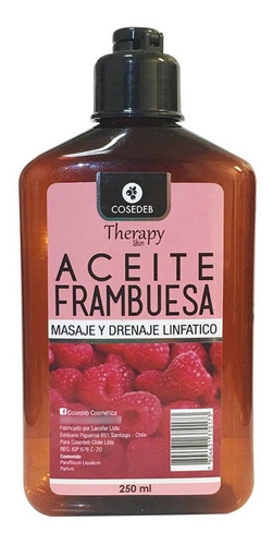 Aceite De Masajes Frambuesa 250 Ml Therapy Cosedeb