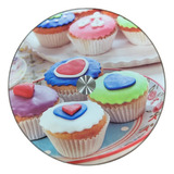 Plato De Torta Cupcake Giratorio 360°  Vidrio Resistente