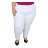 Calça Legging Jeans Feminina Plus Size Cintura Alta 60 Ao 66