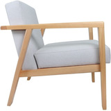 Sillon Ocasional Xanik Madera Solida, Mid-century Stella