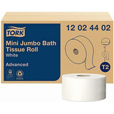 Tork Mini Jumbo Rollo De Papel Higiénico Blanco T2,