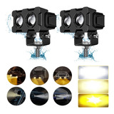 Par Faros Carro Luces Auxiliares Lupa Led 120w Luz Moto Auto