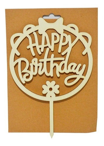 Letrero Happy Birthday Madera Para Fiesta O Regalo