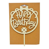 Letrero Happy Birthday Madera Para Fiesta O Regalo