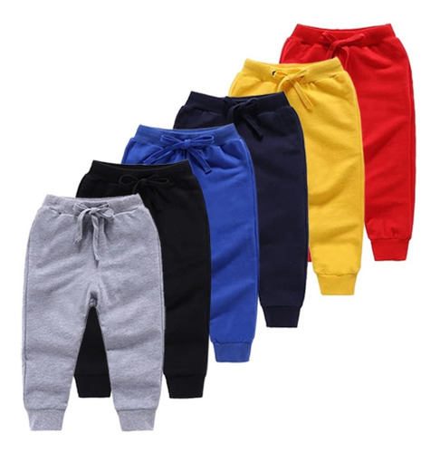 Combo De 6 Calças Infantil De Moletom Grosso Flanelado