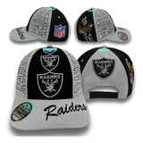 Gorra 3 Paneles, Oakland Raiders, Nfl, Colección Bordada.