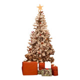 Arvore De Natal Pinheiro 1,80m Luxo Verde 611 Galhos Nevada