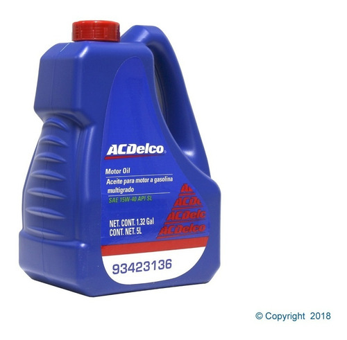 Aceite Acdelco 15w40 Multigrado Sl 5 L ( Varios Autos )