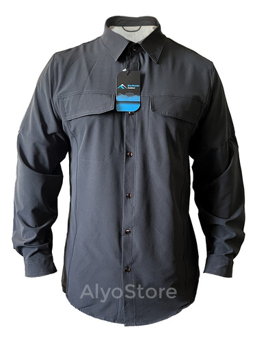 Camisa Hombre Outdoor Con Protecion Uv Trekking Ripstop