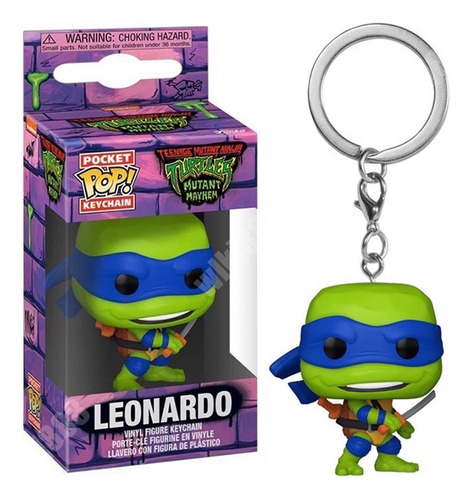 Llavero Funko Leonardo Pop Keychain Tortugas Ninja Colección