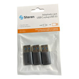 Steren Adaptador Jack Usb C A Plug Usb 3.o 3piezas 