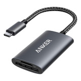 Lector De Tarjetas Anker Usb-c Sd 4.0, Memoria 2 En 1 Powere