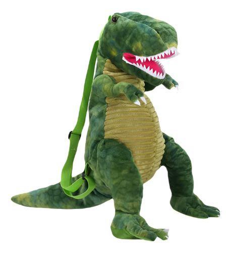 Morral Viaje Escolar Bolso Dinosaurio Trex Peluche Divertido