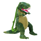 Morral Viaje Escolar Bolso Dinosaurio Trex Peluche Divertido