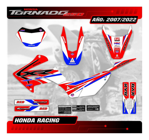 Calcos - Grafica Kit Completo Honda Tornado - Envio Gratis!!
