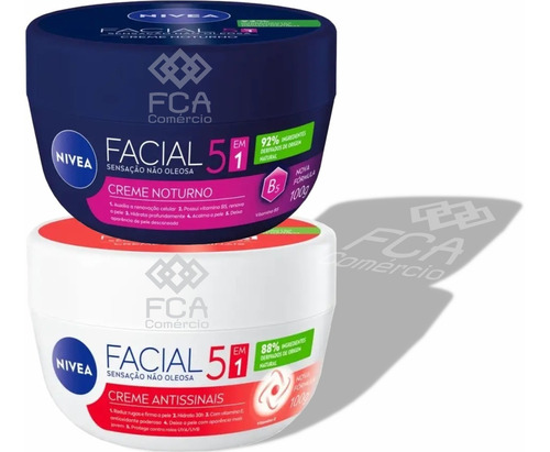 Kit Creme Facial Nivea Antissinais E Noturno - 2 Unidades