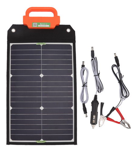 Cargador Solar Portátil De 50 W Y 18 V Con Mango, Doble Usb