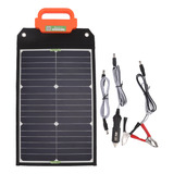 Cargador Solar Portátil De 50 W Y 18 V Con Mango, Doble Usb