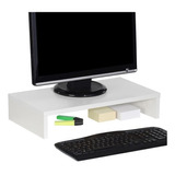 Suporte Monitor Desktop, Notebook, Aparador Mdf Branco Tx