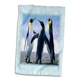 3d Rose 3 Pingüinos Bailarines Sobre Copos De Nieve Twl 3821