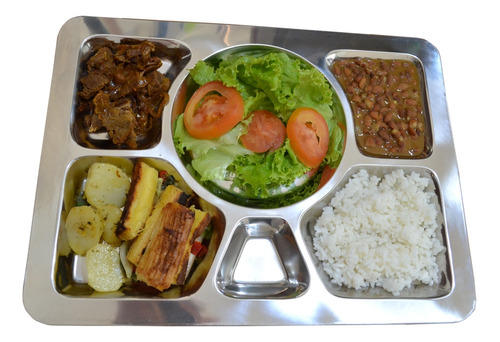 Bandeja Inox Refeições P/ Faculdade Escola Empresas Hospital