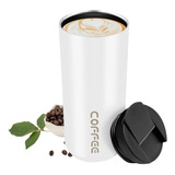 500ml Taza De Café Pareja Acero Inoxidable Termo Vaso 17oz Luna Blanca