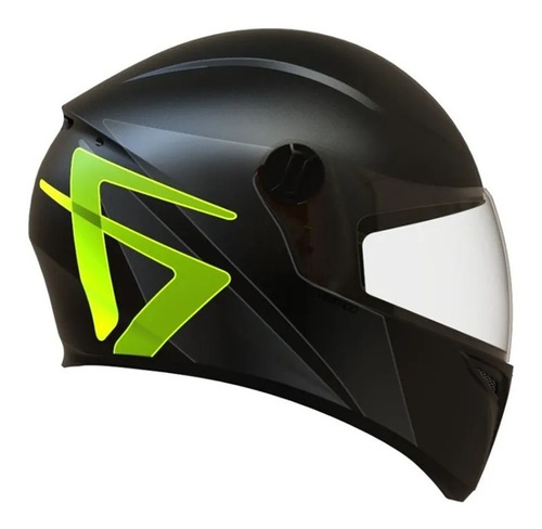 Casco Vertigo V50 Infinity Negro Mate/amarillo- Andes Motors