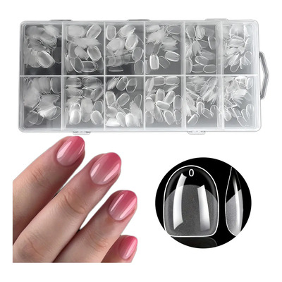 Corto Soft Gel Tips Para Uñas Diferentes Modelos Y Tamaños Color Half Matte Short Round | MercadoLibre