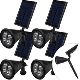 Farol Estaca Solar Led Lampara Recargable Luz Blanca  X4