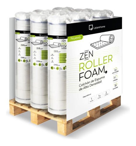 Kit 9 Unidades Colchon Zen Roller Foam Soft 2 Plazas