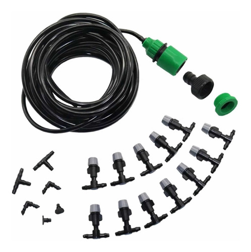 Irrigador Automático Jardim - 12 Bicos Nebulizadores Cinza