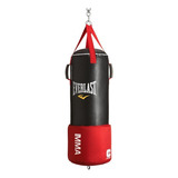 Bolsa Boxeo Mma Everlast Omnistrike Box Profesional 80 L Gel Color Negro Y Rojo