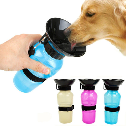 Dispensador Agua 500ml Botella Portátil Mascota Perro Gato