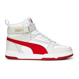 Tenis Puma Rbd Game Jr Blanco Con Rojo B