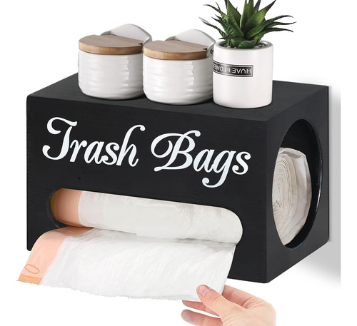 Large Trash Bag Holder Dispenser, Bag Organizer For Kitchen 