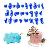 Sellos Fondant Abecedario Letras Minúsculas 26 Pz 