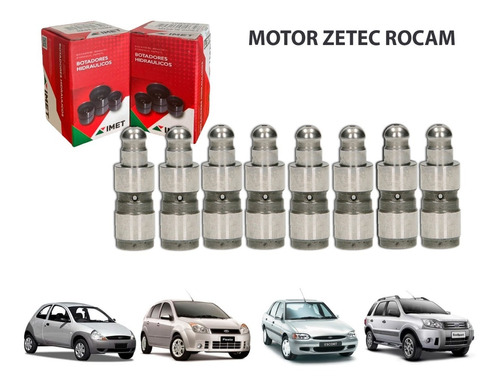 Kit 8 Botador Hidraulico Imet Ford Fiesta 1.6 8v Zetec Rocam Foto 2