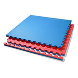 Plancha Tatami 1mt X 1mt X 4cm Rojo/azul