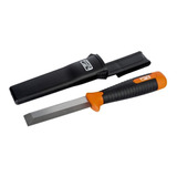 Cuchillo Formon Bahco 2448 Acero Carbono C/ Funda Apto Golpe Color Negro/naranja