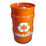 Lixeira Metalica Tambor Reciclagem Organico Tonel 50lt