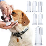 ¡ Setx6 Cepillo Dental Silicona Para Mascota Dedos Perro !!