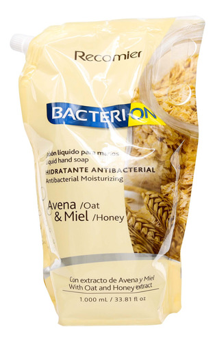 Jabón Liquido Bacterion Avena 1000 Ml