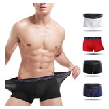 4 Piezas De Ropa Interior Masculina De Seda Helada