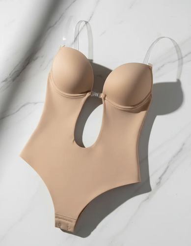 Faja Moldeadora Para Mujer, Escote En V Profundo, Espalda Ab