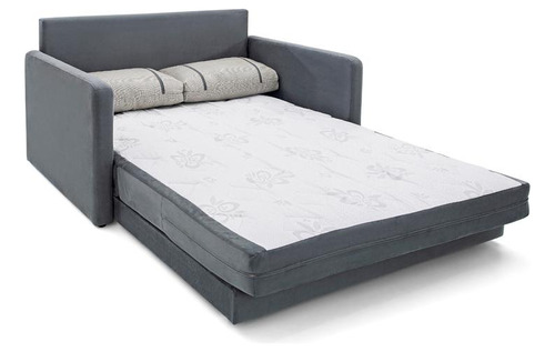 Sofá-cama 2 Lugares Casal Herval Space, Suede Molhado Cinza