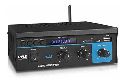 Amplificador De Audio Casa Pyle Mini 2x40w Dual Channel Led