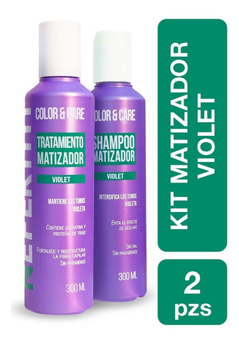 Kit Shampoo + Tratamiento Matizador Tono Violeta Nefertiti