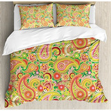 Fundas Para Edredones - Ambesonne Paisley Duvet Cover Set Ki